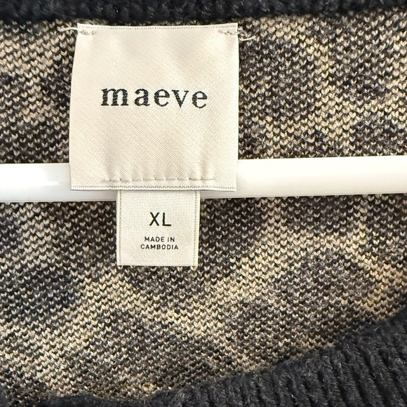 Maeve Black and Tan Leopard Print Cardigan - Picture 2 of 4